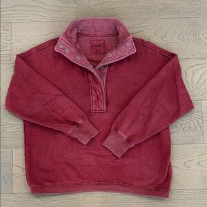 Aerie Getaway Quarter Snap Sweatshirt